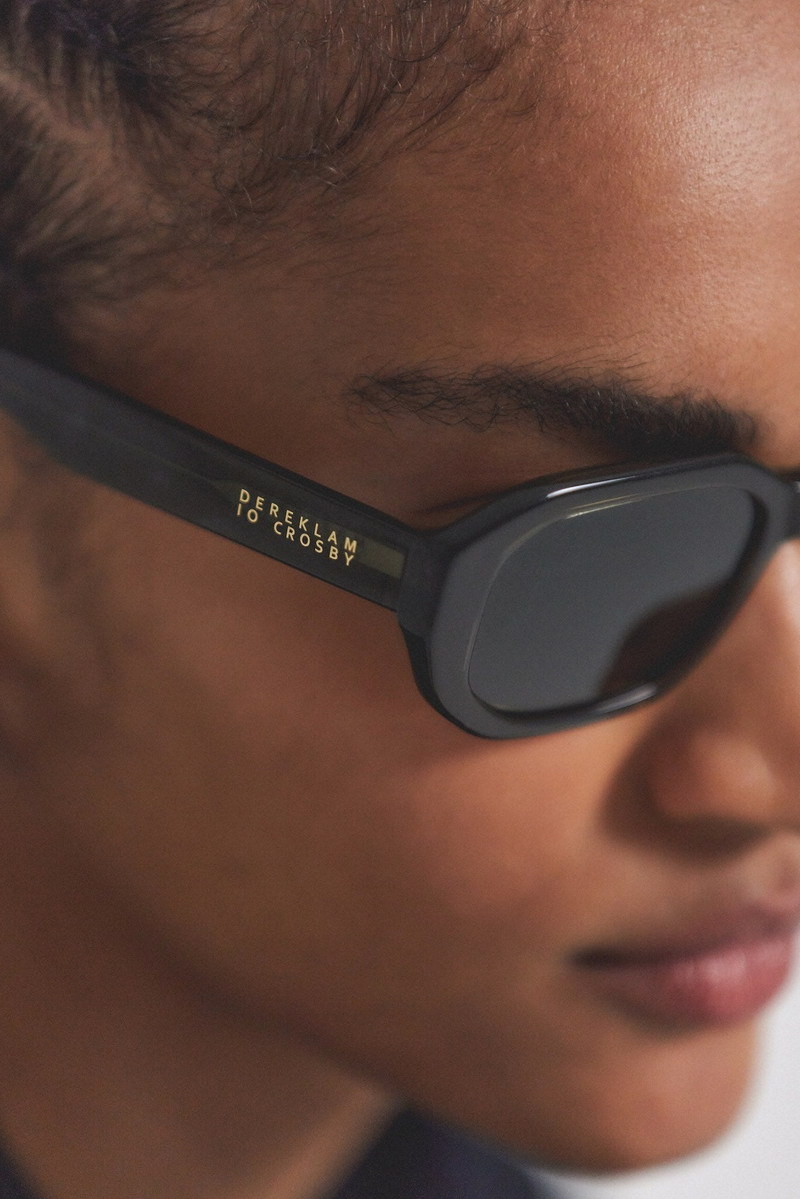 DEREK LAM 10 CROSBY FIDELA ANGULAR CHUNKY OVAL SUNGLASSES outlook