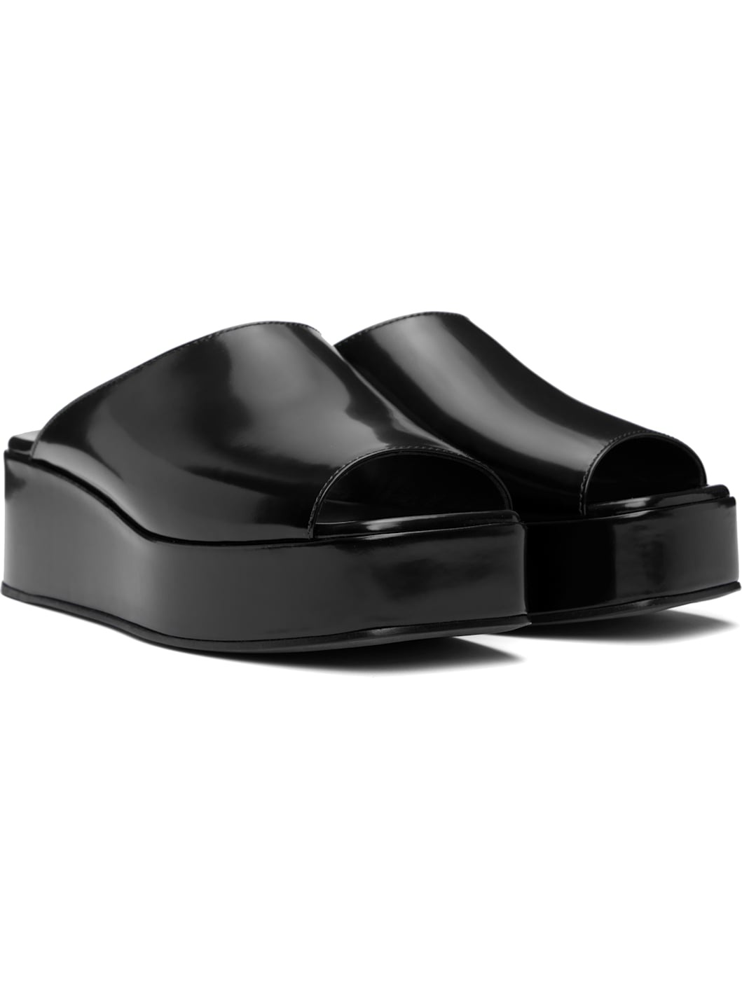 Black Emi Flatform Sandals - 4