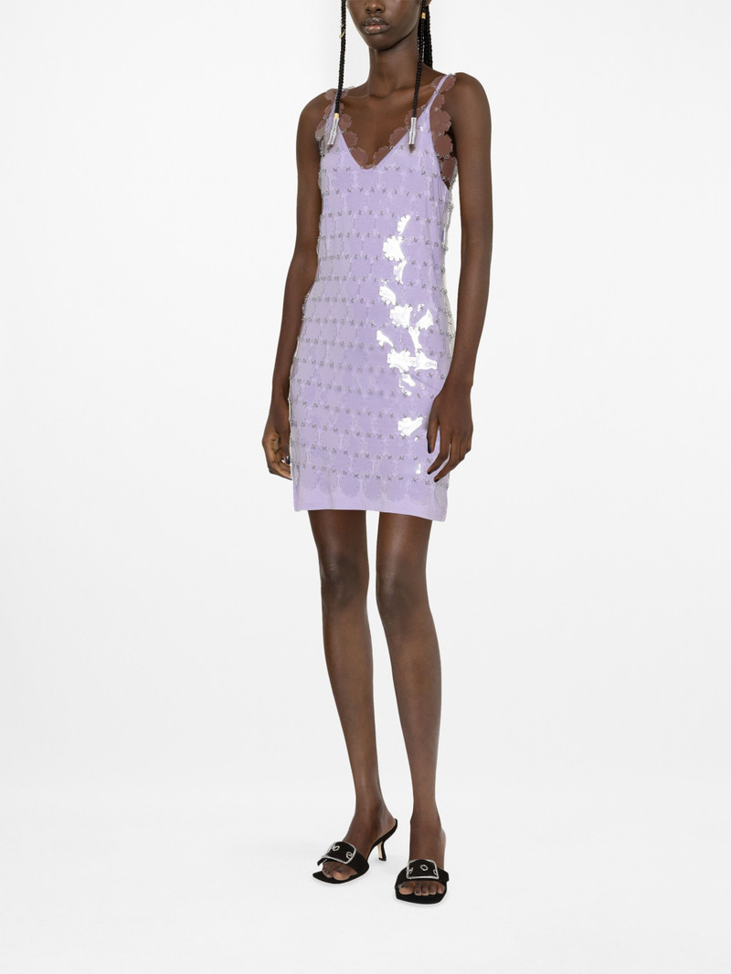 sequinned V-neck mini dress 3