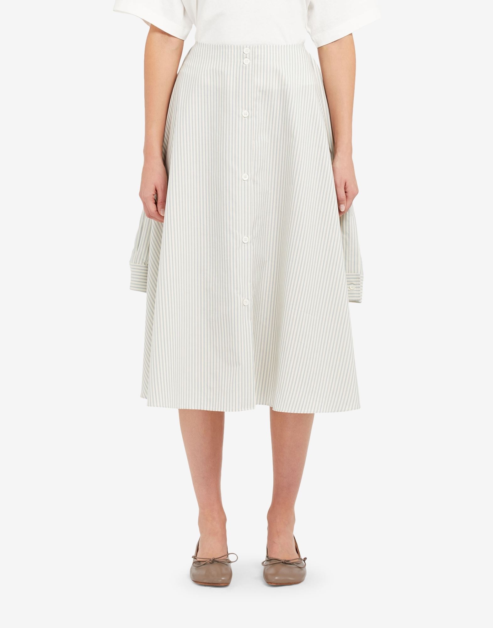 Pinstripe shirt skirt - 5
