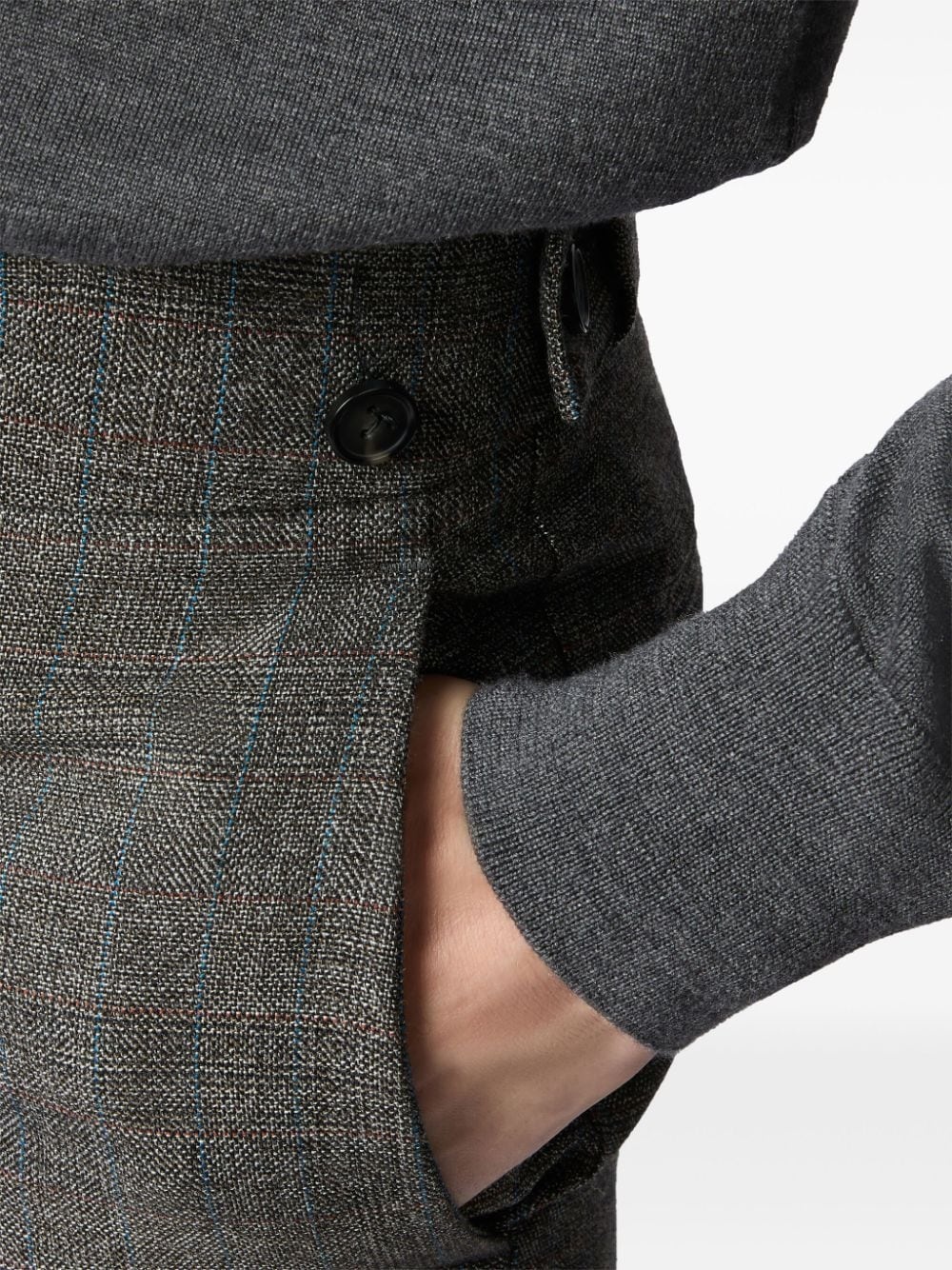pressed-crease straight trousers - 4