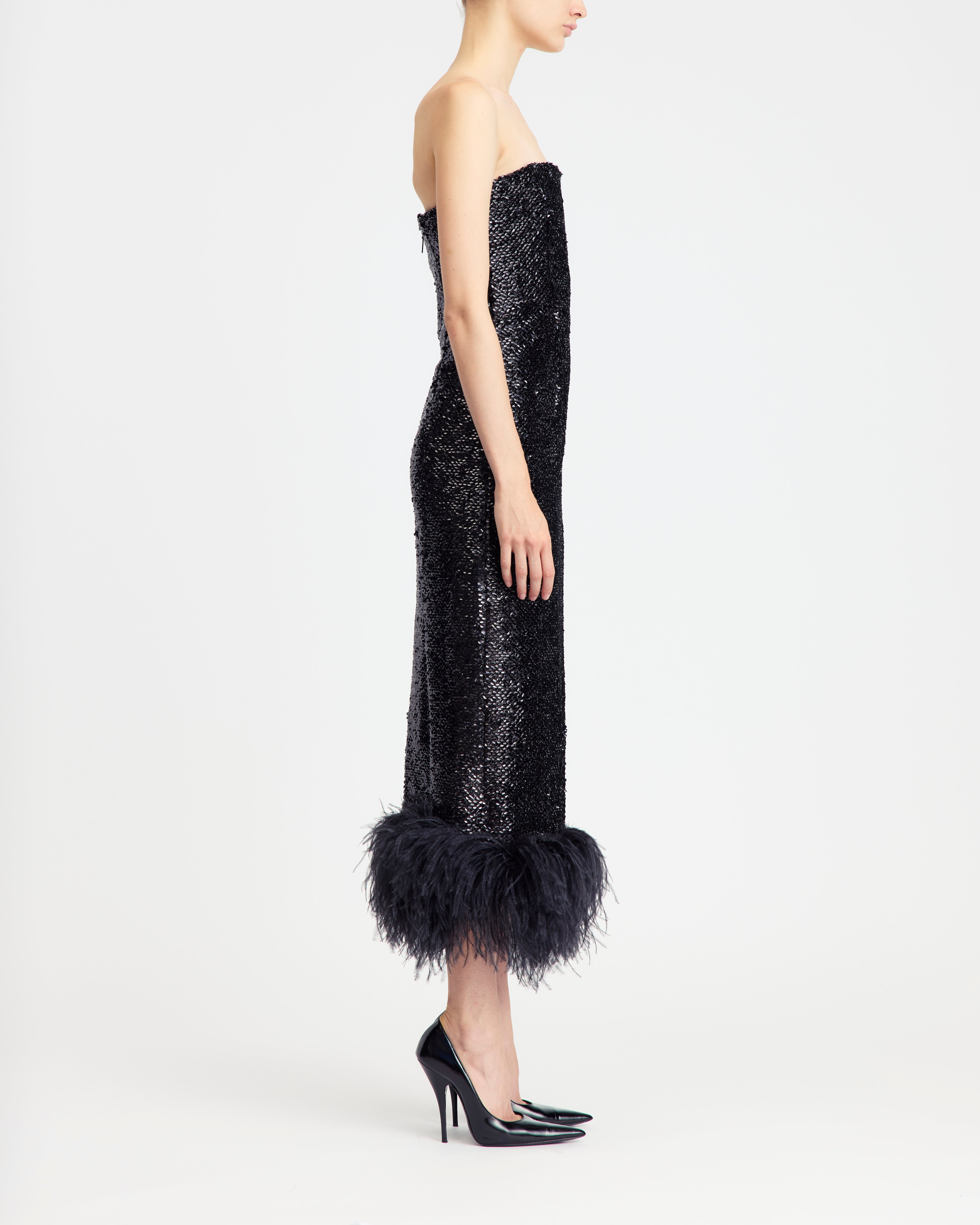 MINELLI MIDI DRESS IN TEXTURED SEQUIN - 3