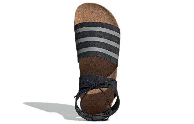 (WMNS) adidas Adilette Ankle Wrap Sandals Black/Grey EG3850 - 5