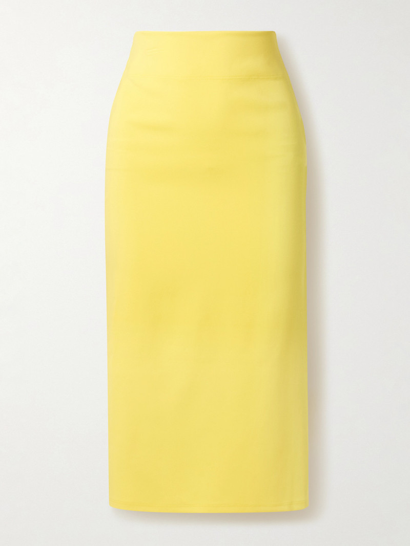 Sablier Draped Crepe-jersey Midi Skirt 1