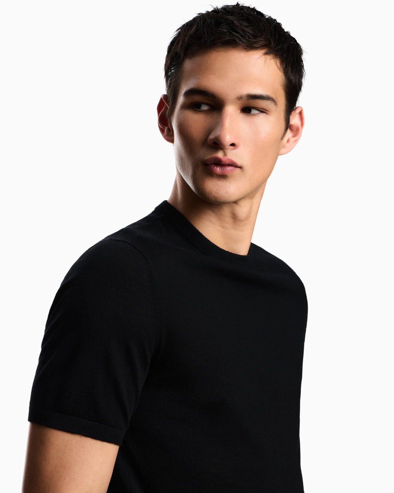 SHORT-SLEEVED JUMPER IN A SEAMLESS PLAIN-KNIT VIRGIN WOOL - 5