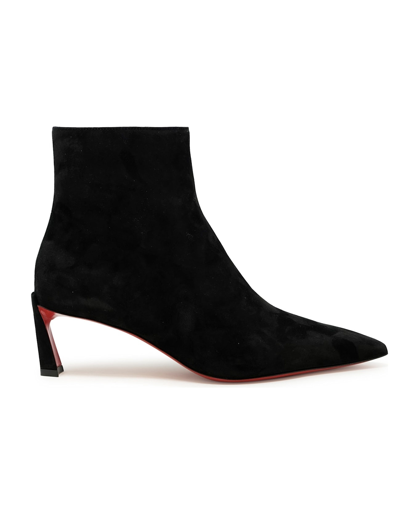 Christian Louboutin Black Veau Velours Condora Booty 55 Boots - 1