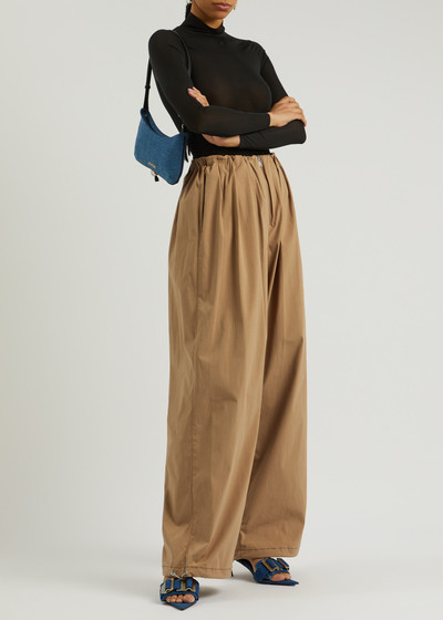 Dion Lee Wide-leg cotton-blend trousers outlook