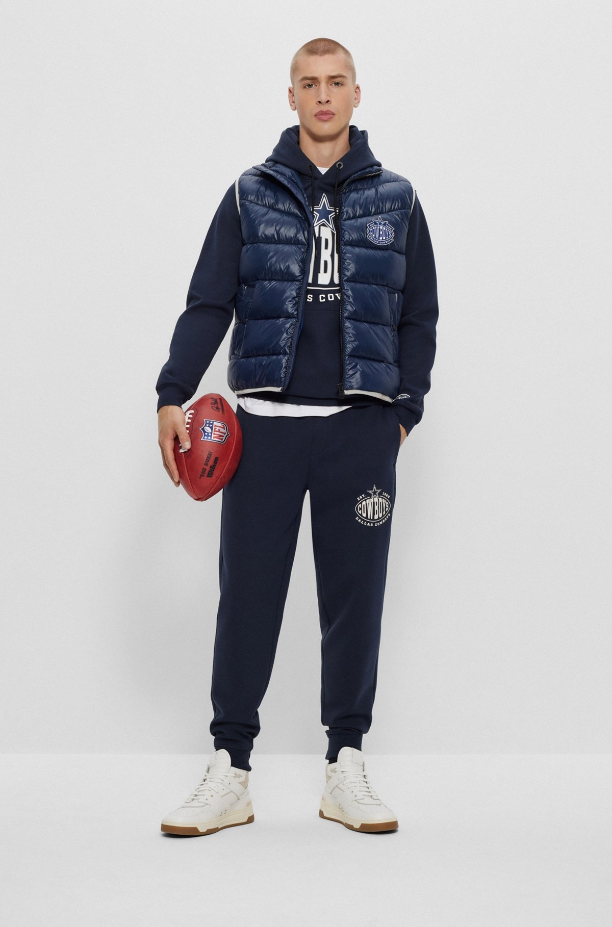 BOSS X NFL WATER-REPELLENT PADDED GILET WITH COLLABORATIVE BRANDING - 3