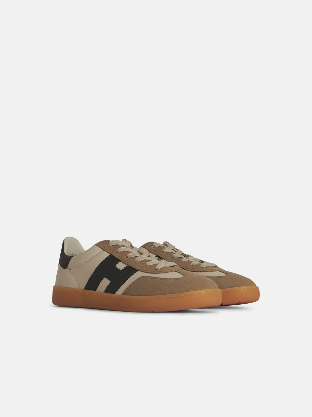 'COOL' IVORY LEATHER SNEAKERS - 2