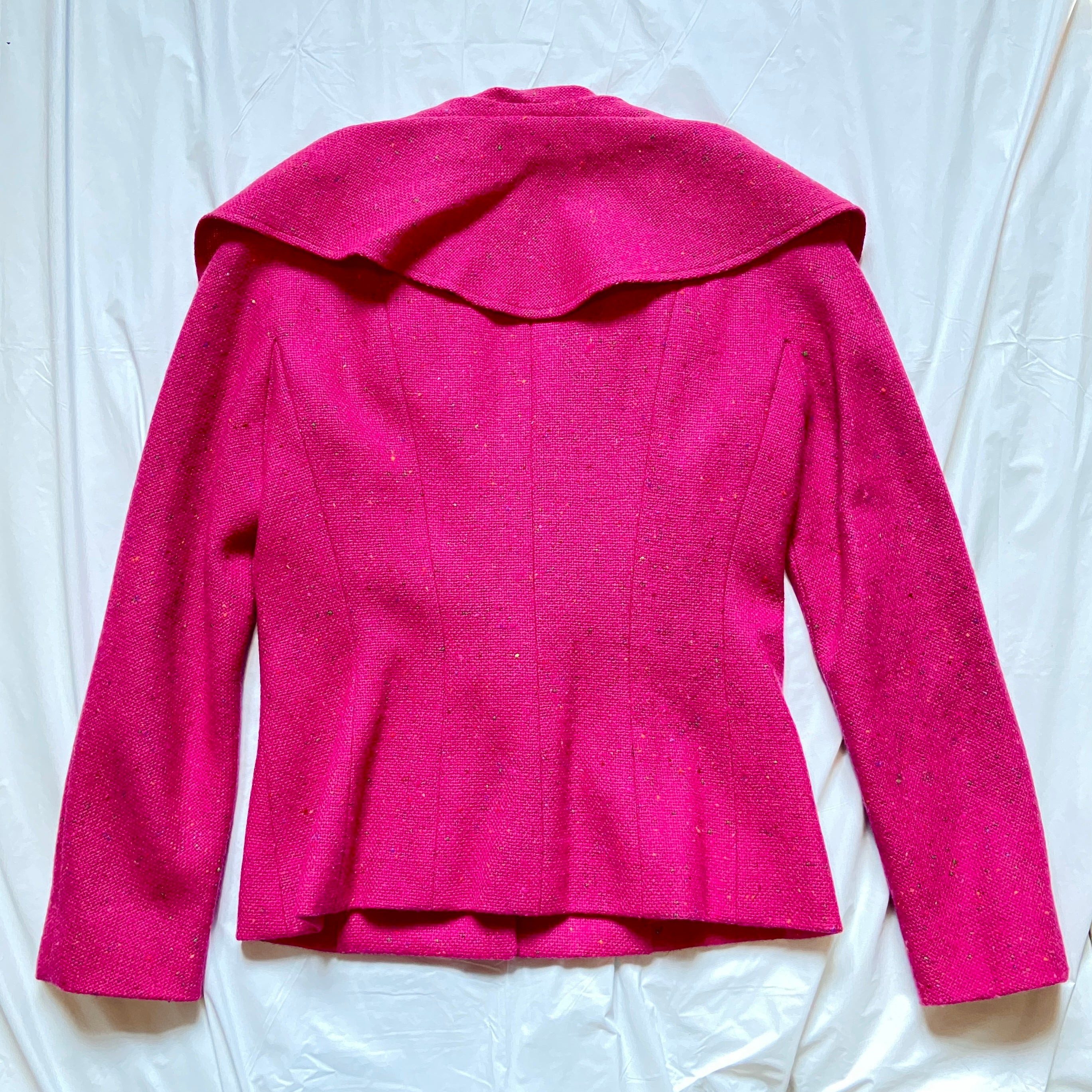 Dior fw1998 galliano pink sprinkle wool blazer coat bar jacket - 10