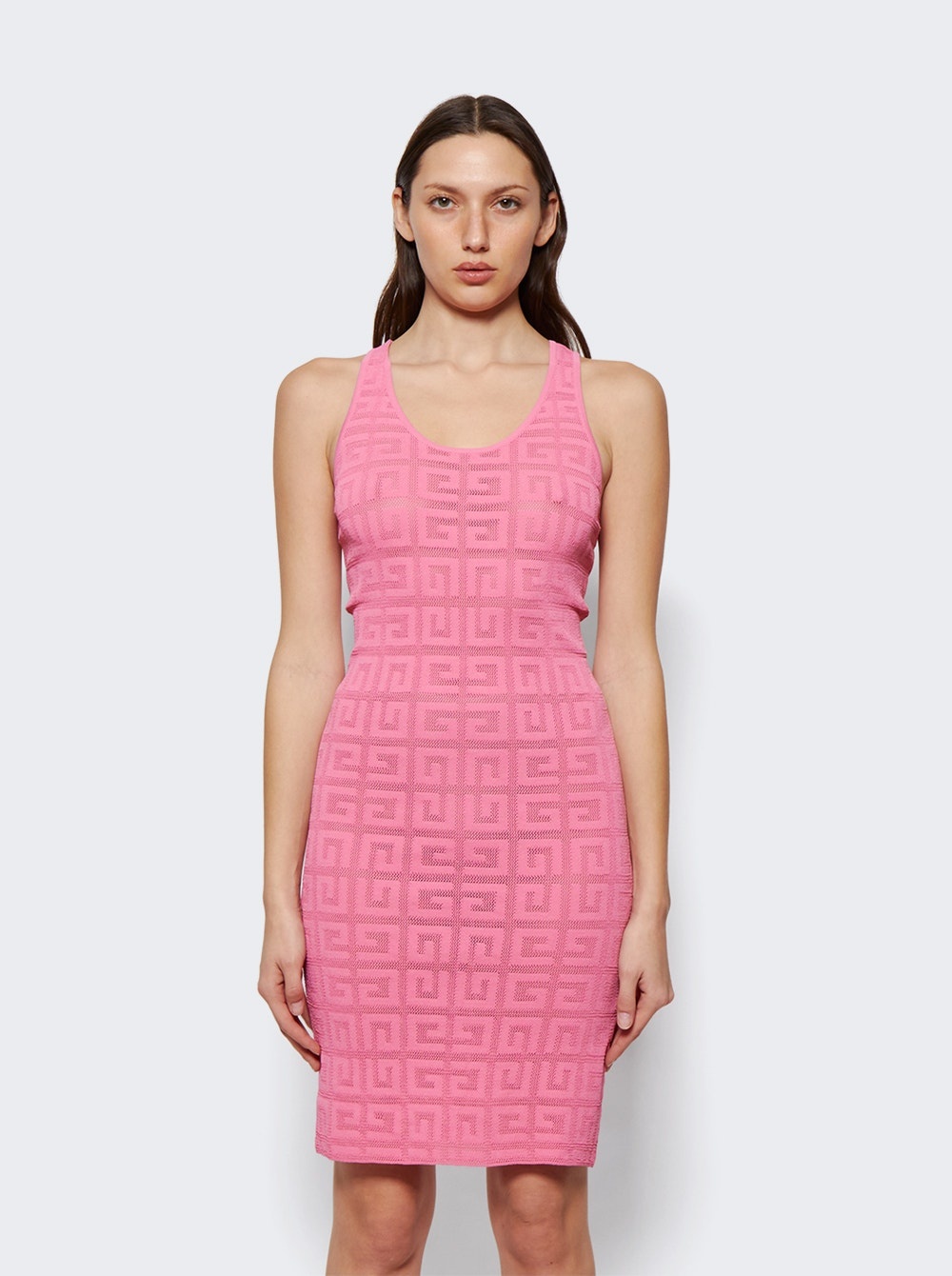 Sleeveless Short Dress Bright Pink - 3