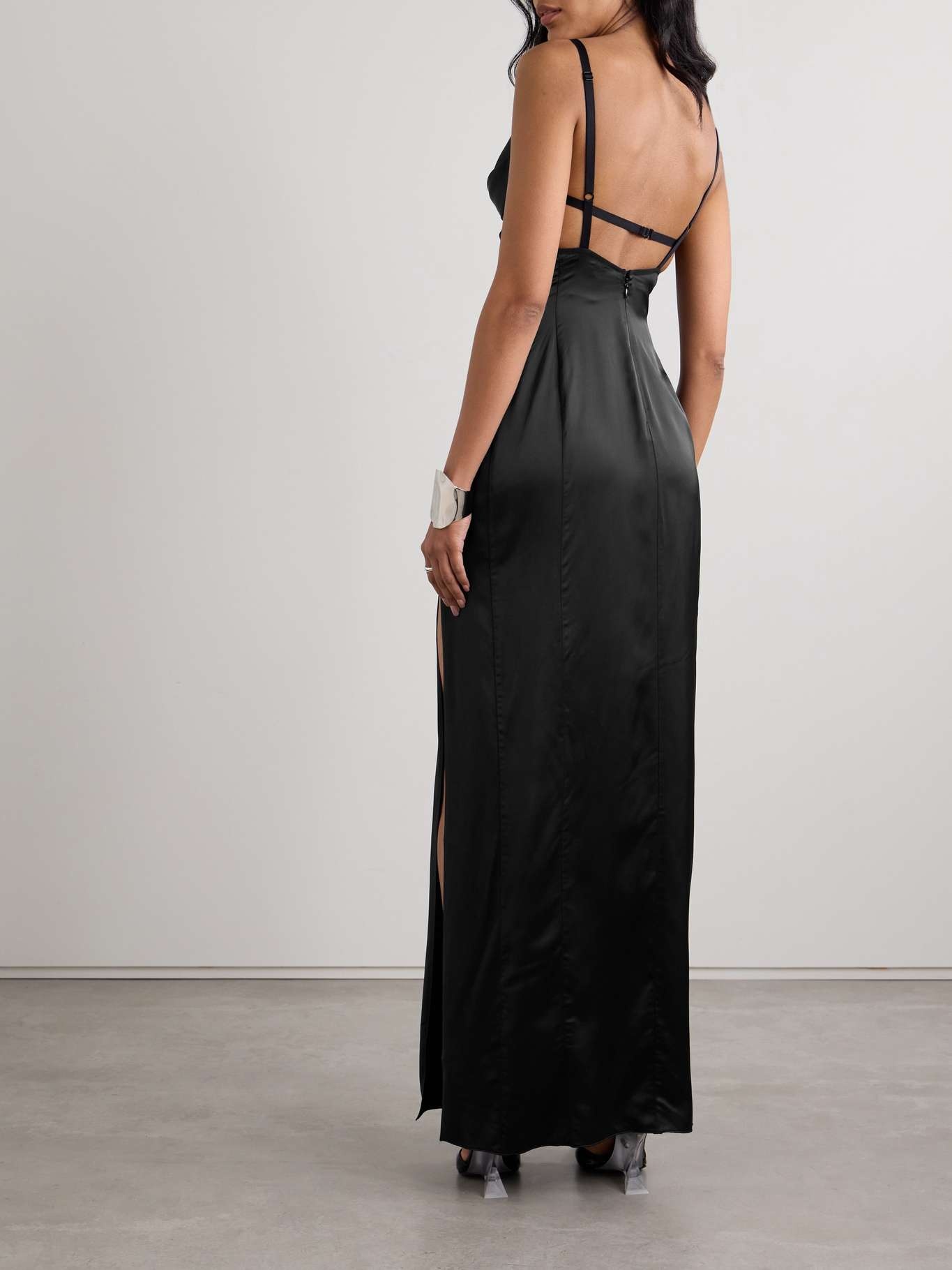 Cutout satin gown - 3