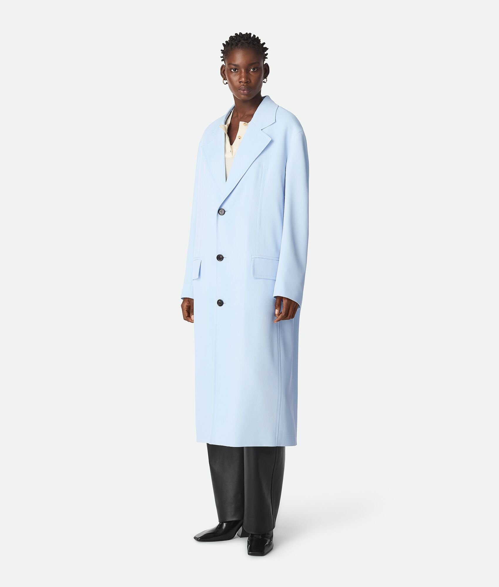 Viscose And Silk Twill Coat - 2