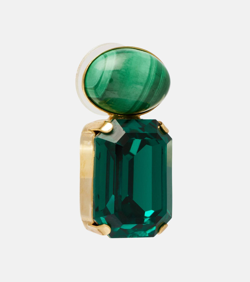 Jennifer Behr Elin crystal-embellished gold-plated earrings outlook