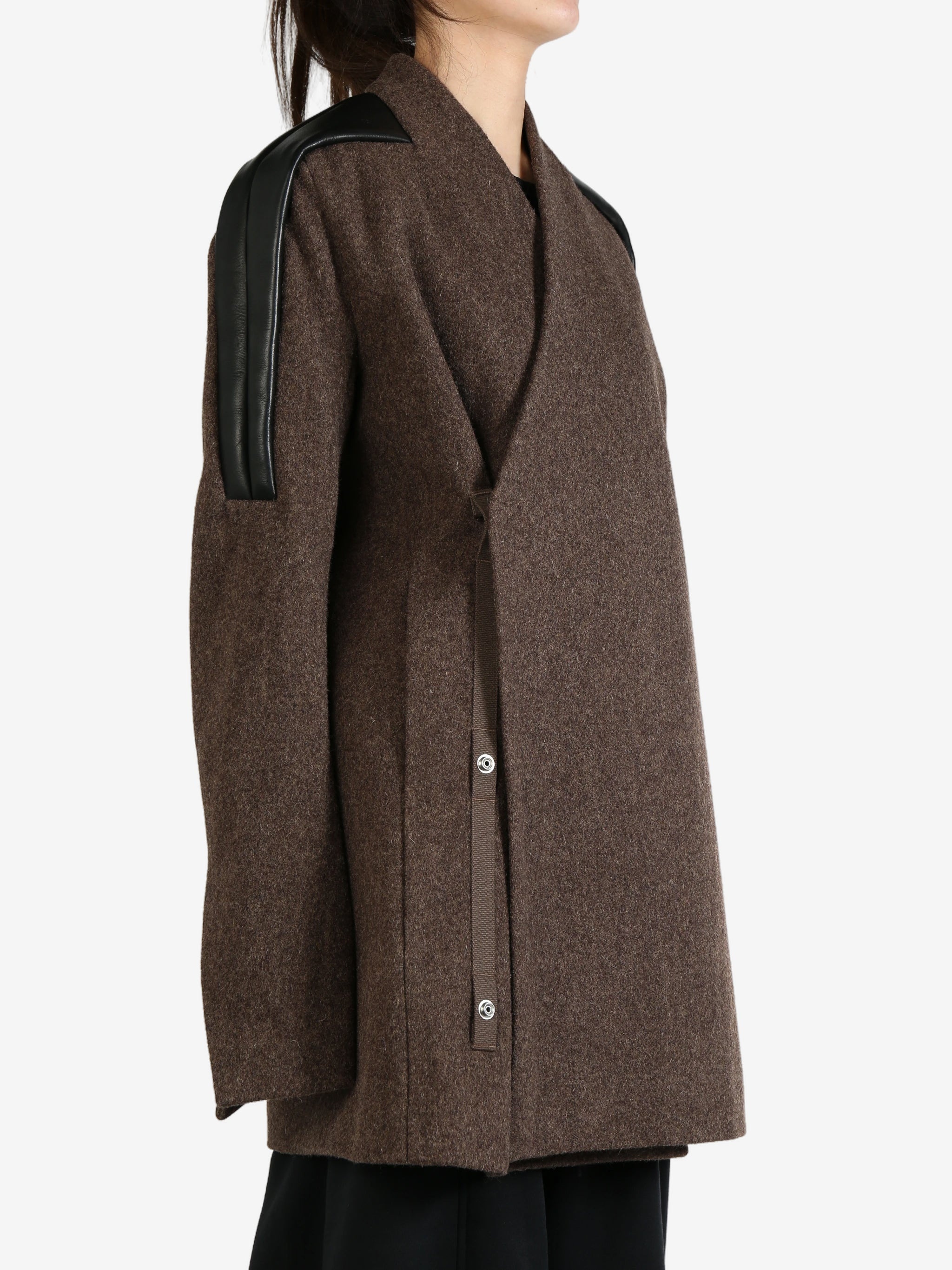 RICK OWENS - Women Cappotto In Pelle Officer Jacket - 2