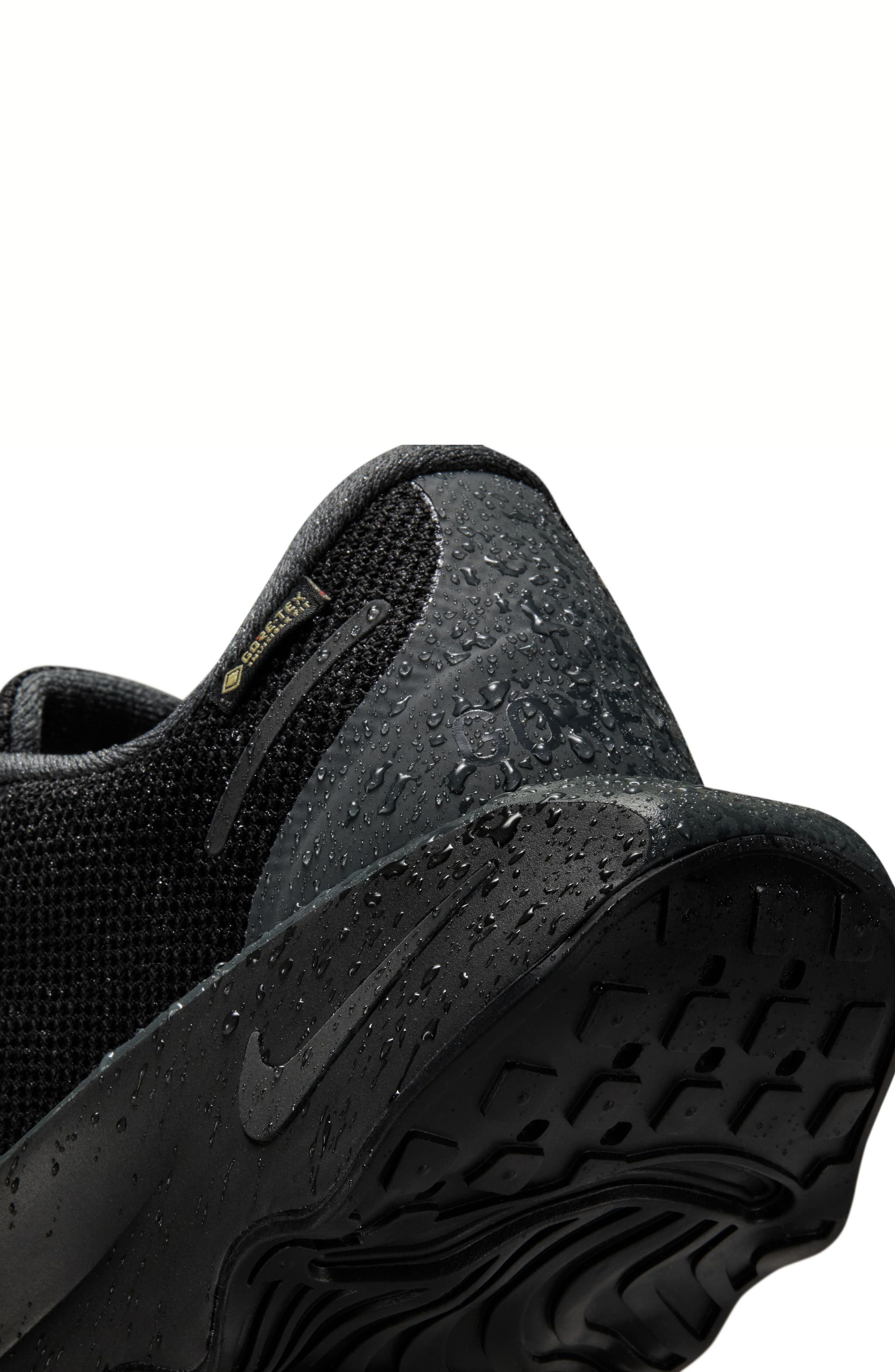 Nike Motiva Gore-Tex® Road Running Shoe in Black/Black at Nordstrom - 8