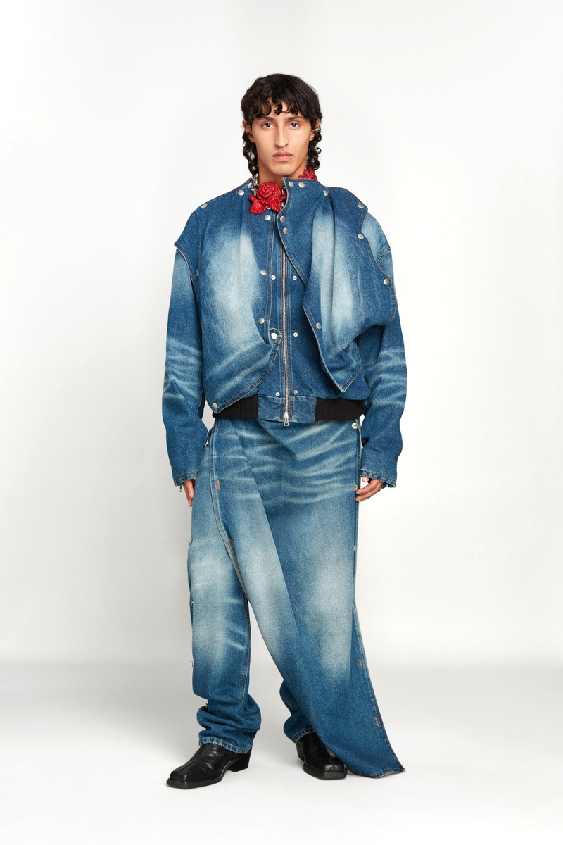 Y/Project Snap Off Denim Bomber Jacket outlook