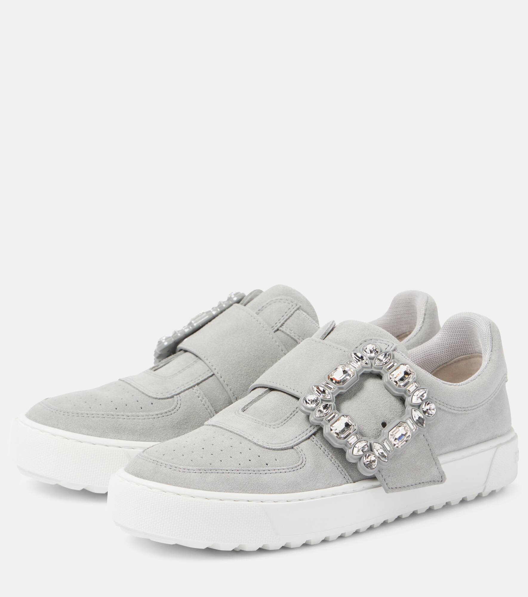 Very Vivier embellished suede sneakers - 5