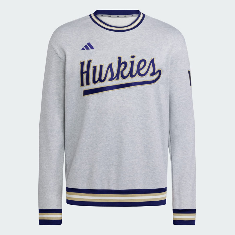 Washington Huskies Ribbed Crew Sweatshirt 1