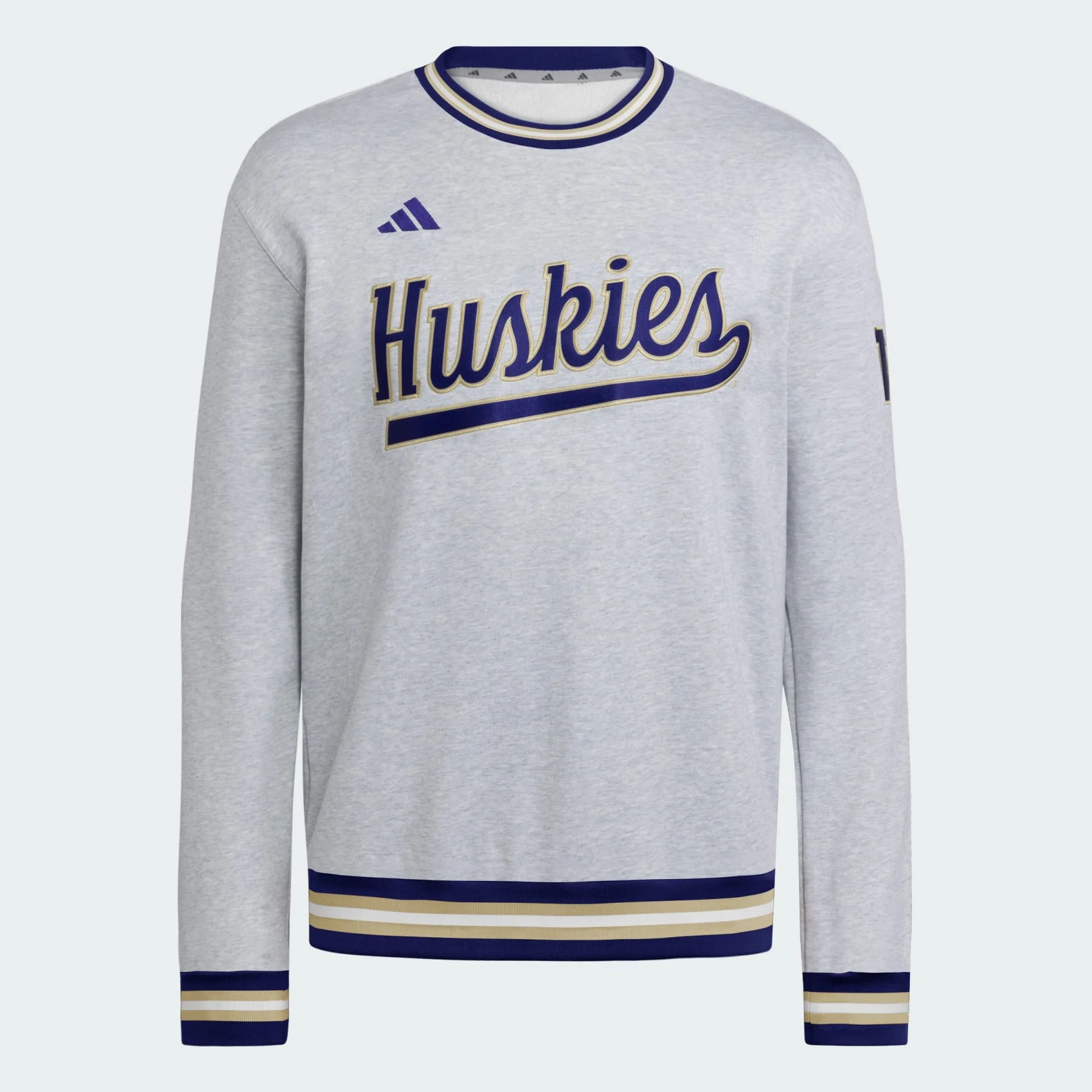 Washington Huskies Ribbed Crew Sweatshirt - 1