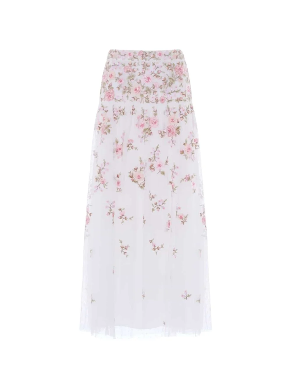 Eden Rose embroidered midi skirt - 1