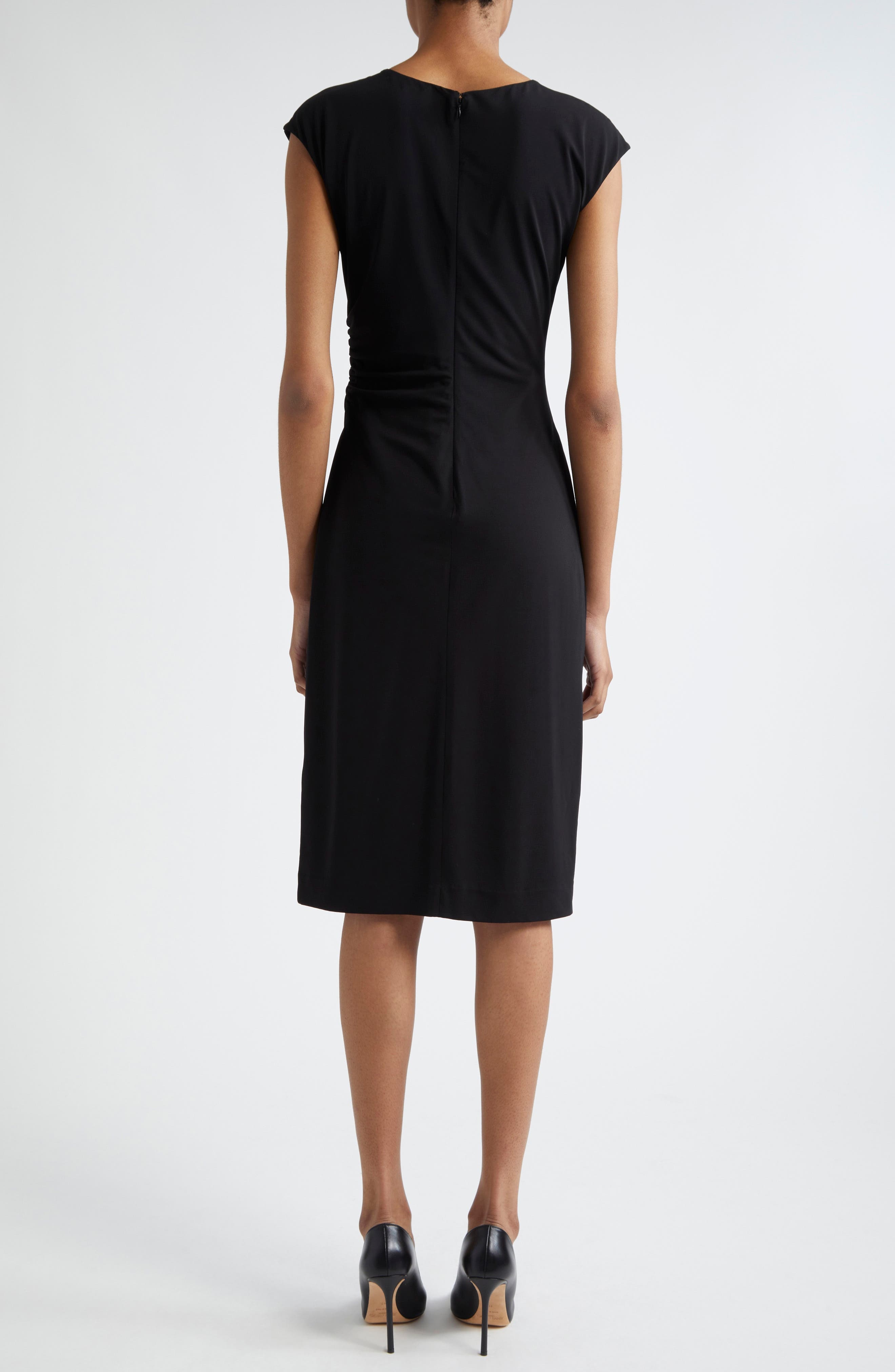 Emporio Armani Ruched Sheath Dress in Solid Black at Nordstrom - 2