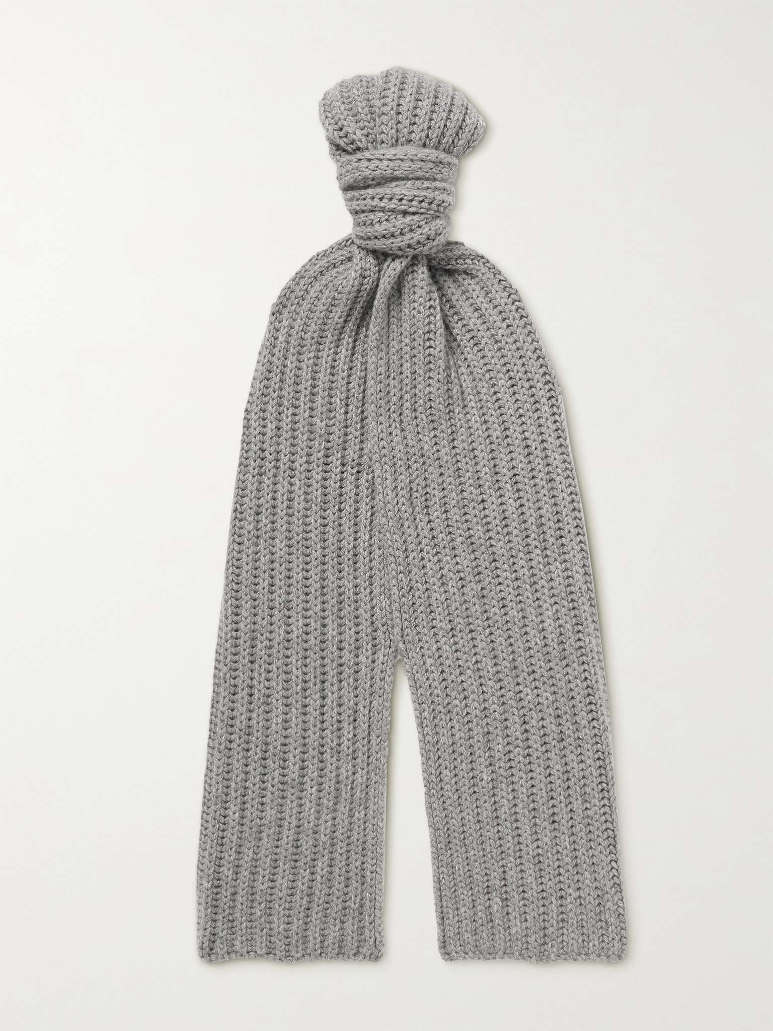 Ribbed Cashmere Scarf - 1