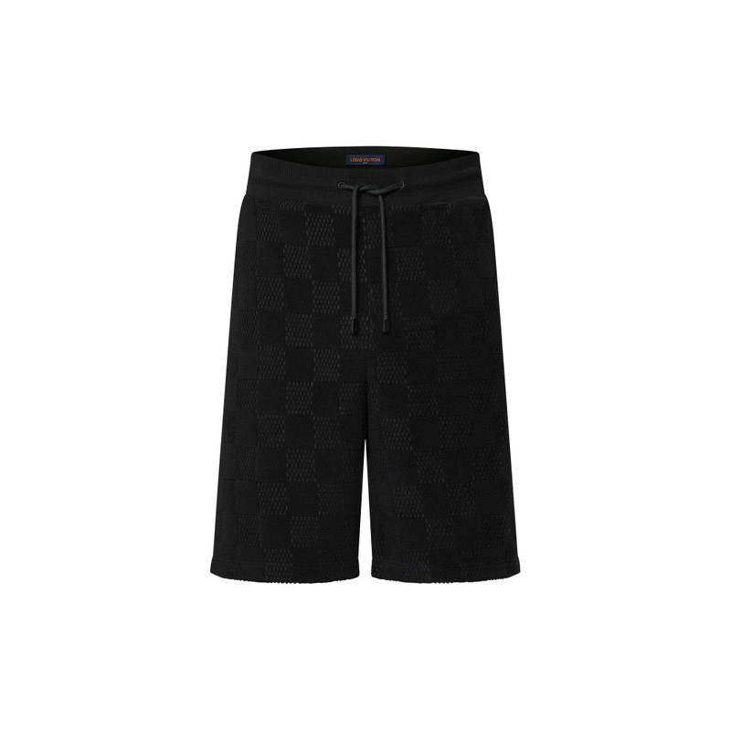 Damier French Terry Cotton Shorts - 1