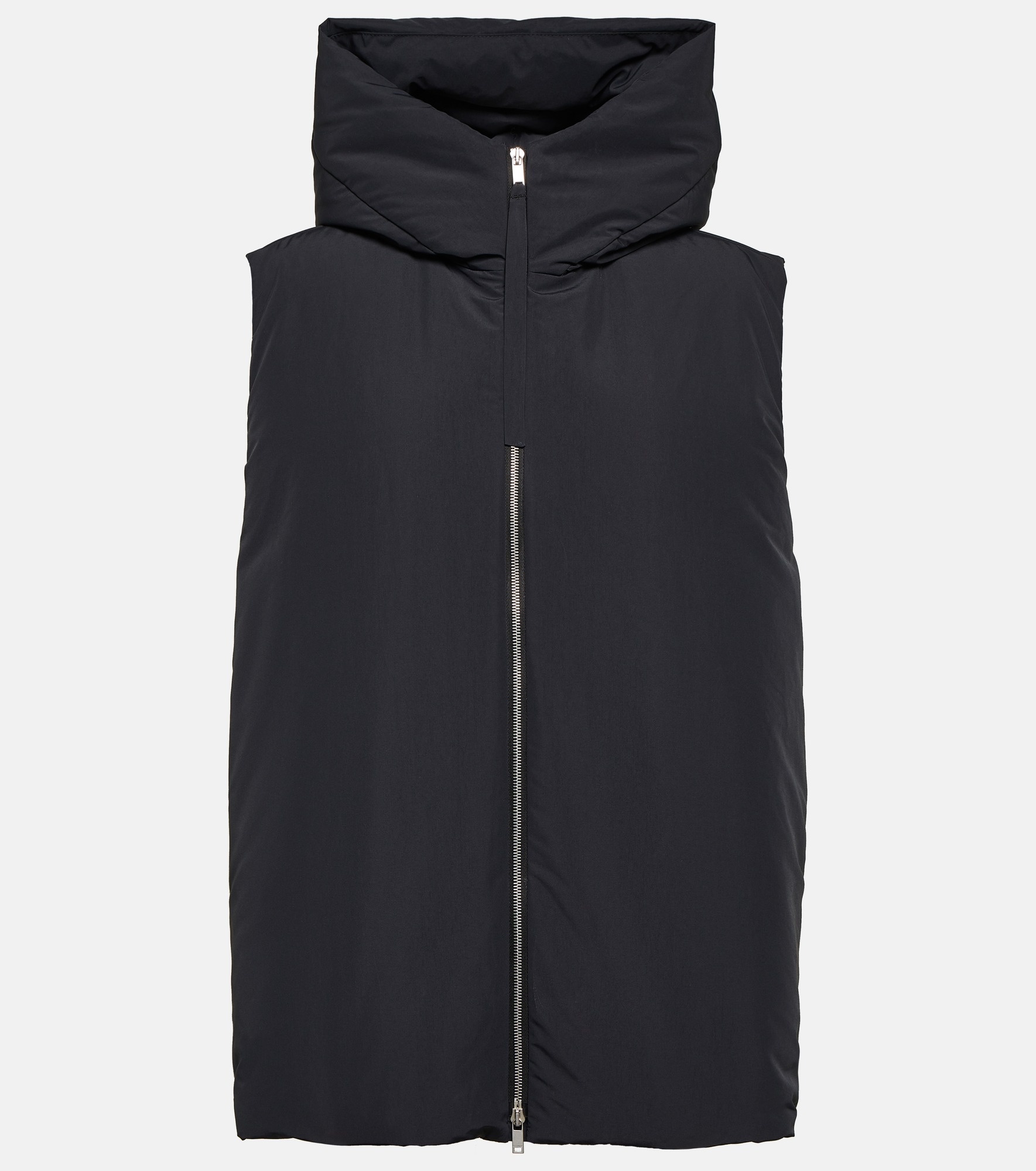 Reversible hooded blouson in flocked nylon