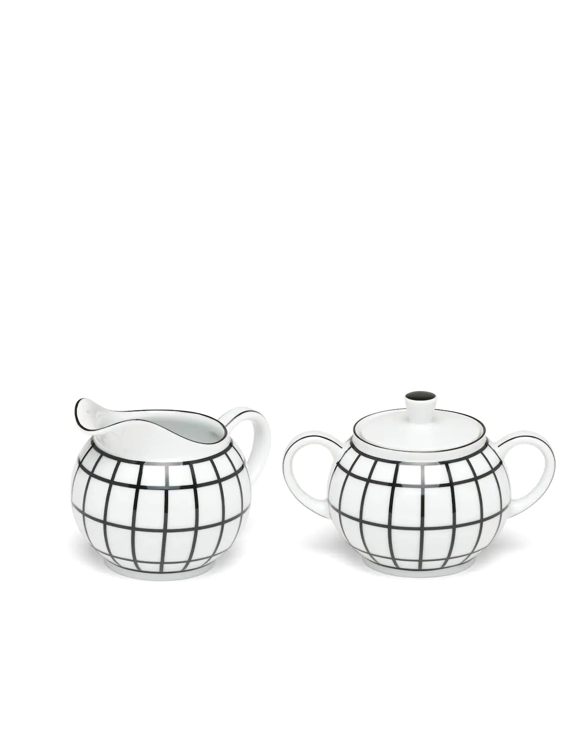 Porcelain milk jug and sugar bowl set - 1