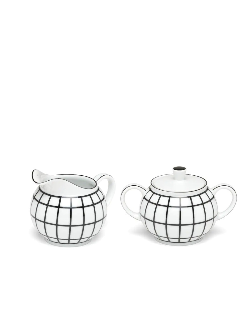 Porcelain milk jug and sugar bowl set 1