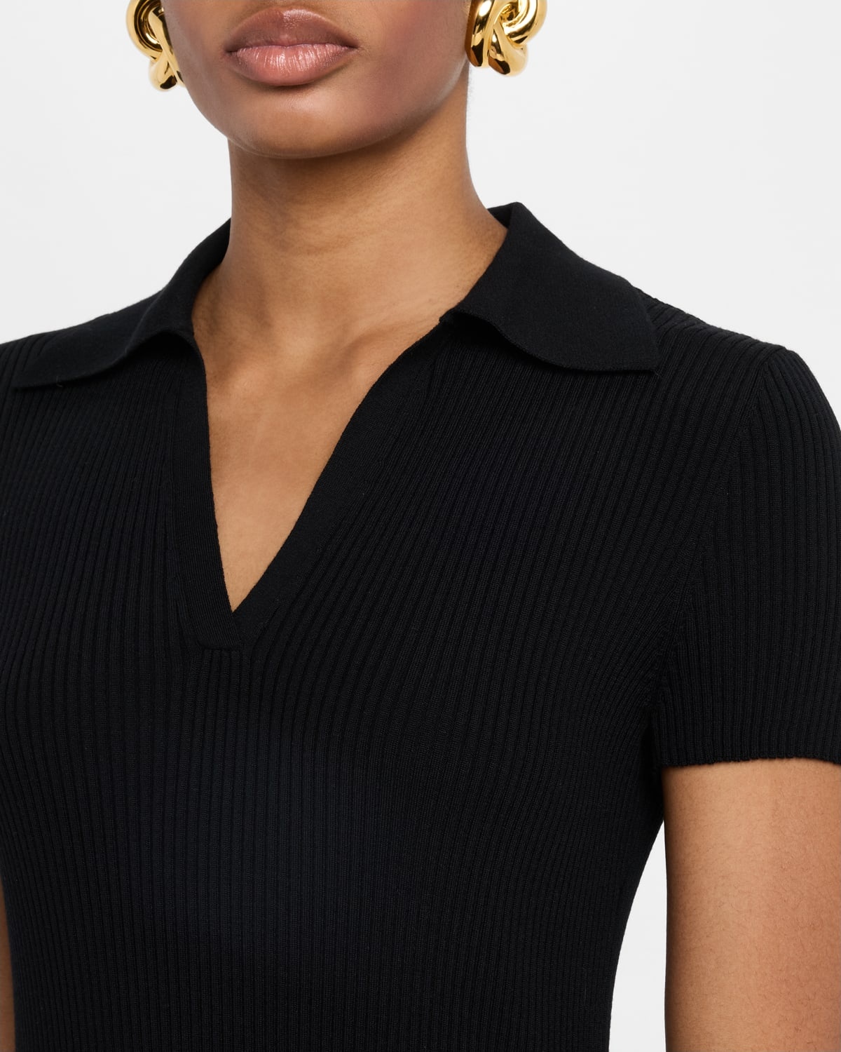 BALENCIAGA Polo Mini ドレス ワンピース Balenciaga polo-collar Mini Dress | Black | FARFETCH JO