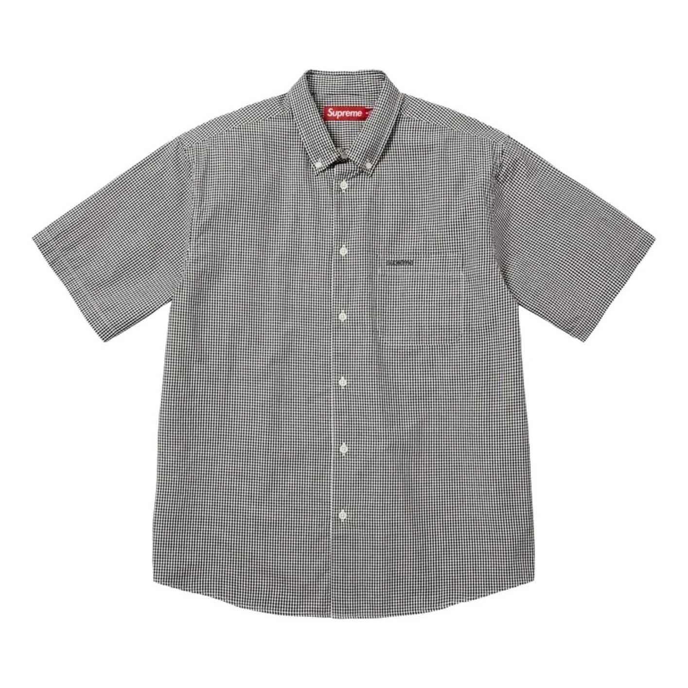 Supreme SS26 Gingham S/S Shirt 'Black' SUP-SS26-356-BLK - 1