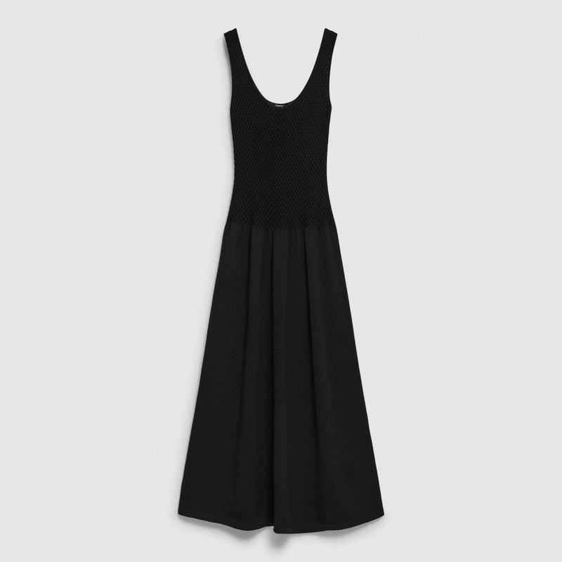미디 드레스 에 Textured Cotton-Blend 1