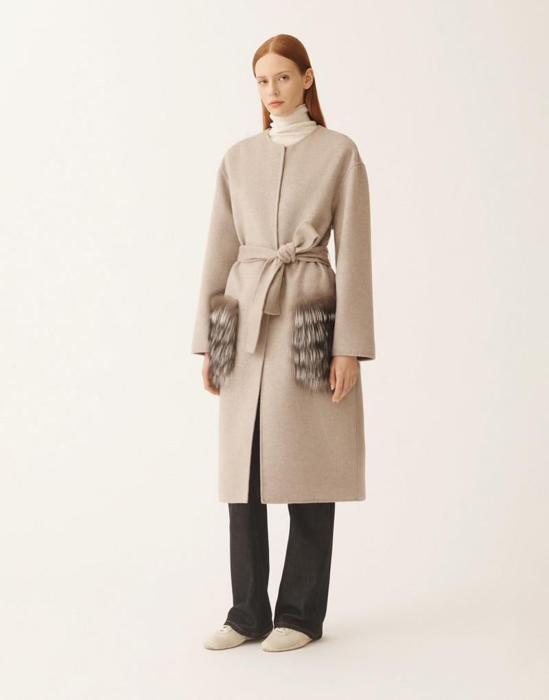 Double-faced wool and cashmere coat 3