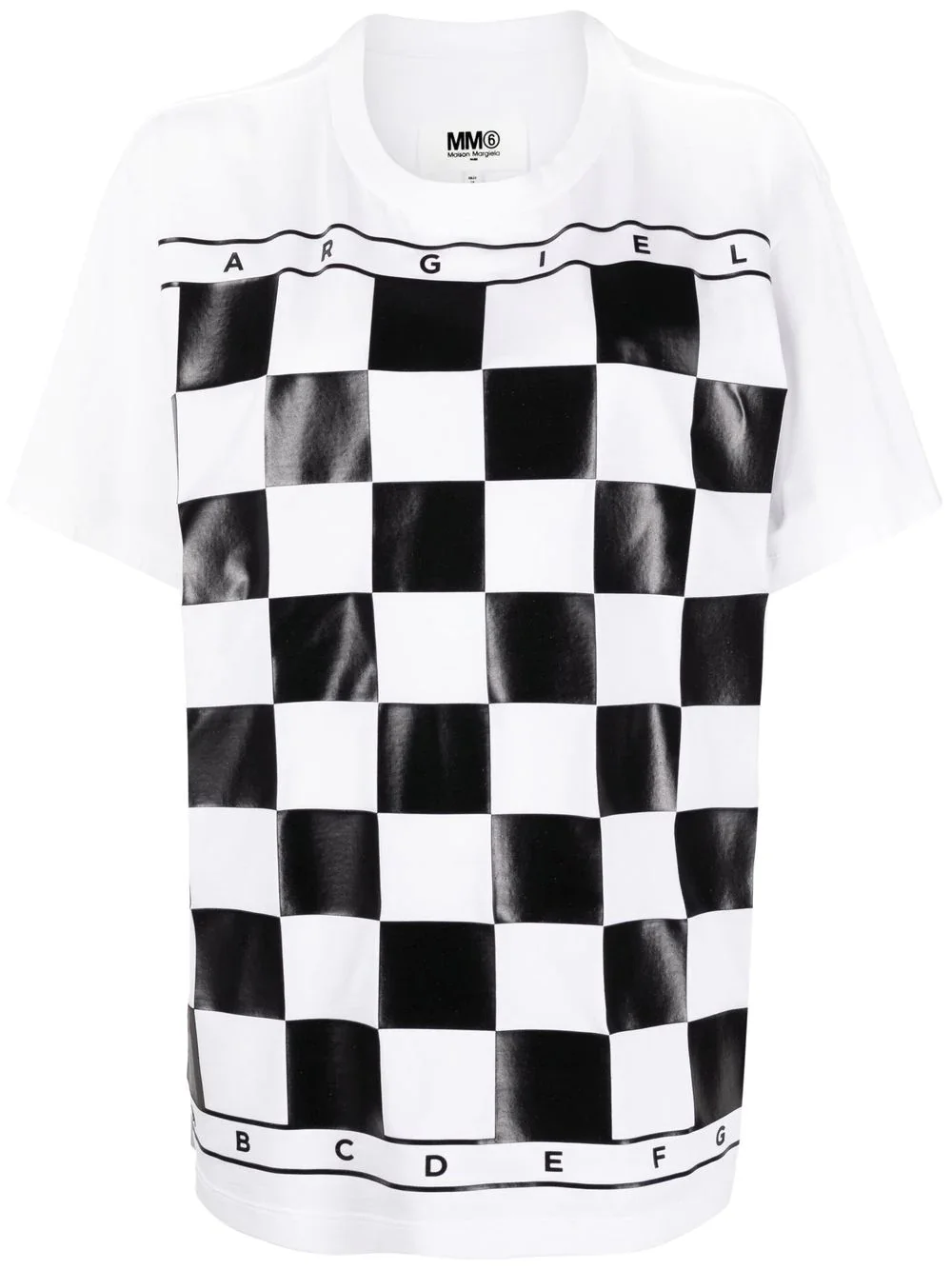 checked short-sleeve T-shirt - 1