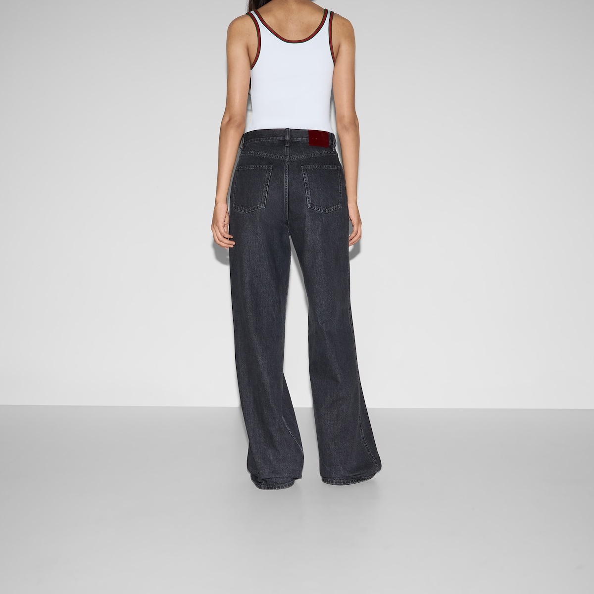 Wide leg denim pant - 4