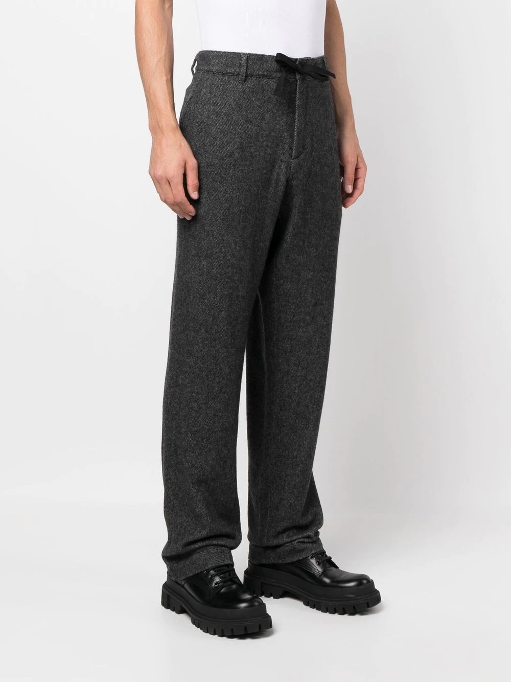 front tie-fastening detail trousers - 3