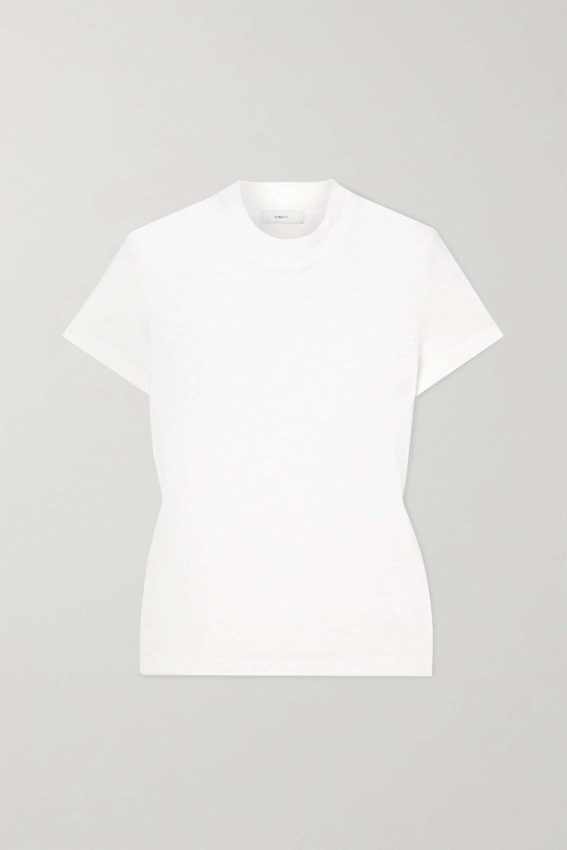 Cotton and modal-blend jersey T-shirt - 1