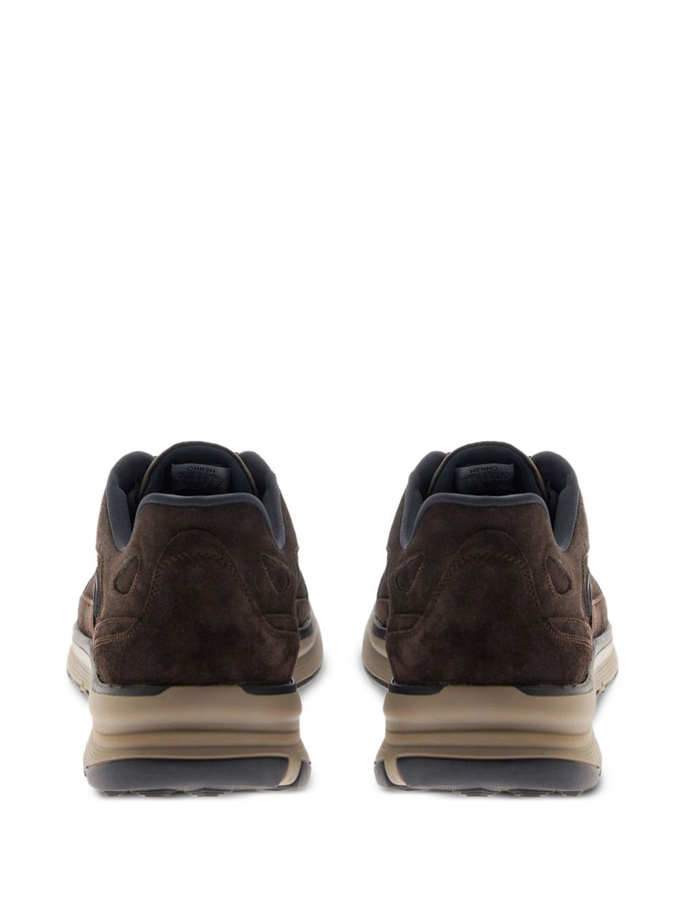 panelled suede sneakers - 2