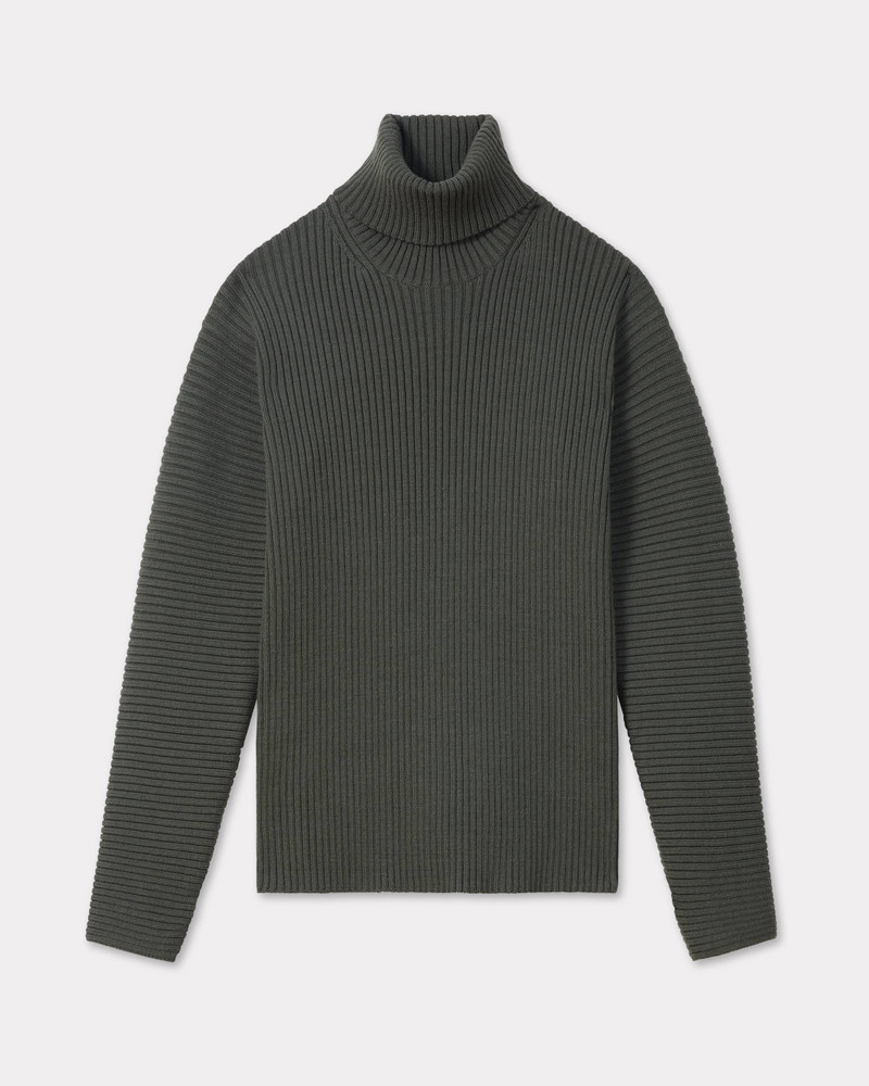 High turtleneck embroidered jumper - 1
