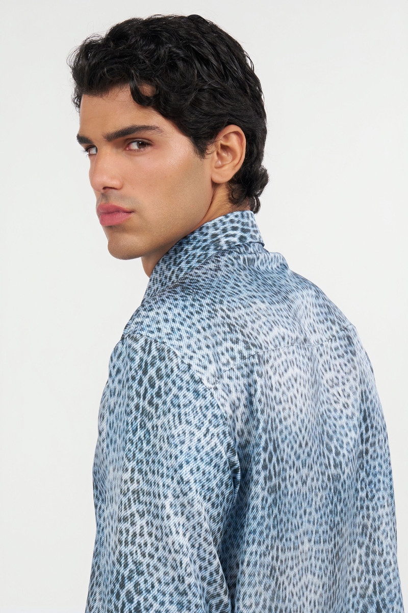 Silk Shirt with Baby Jaguar Print 7