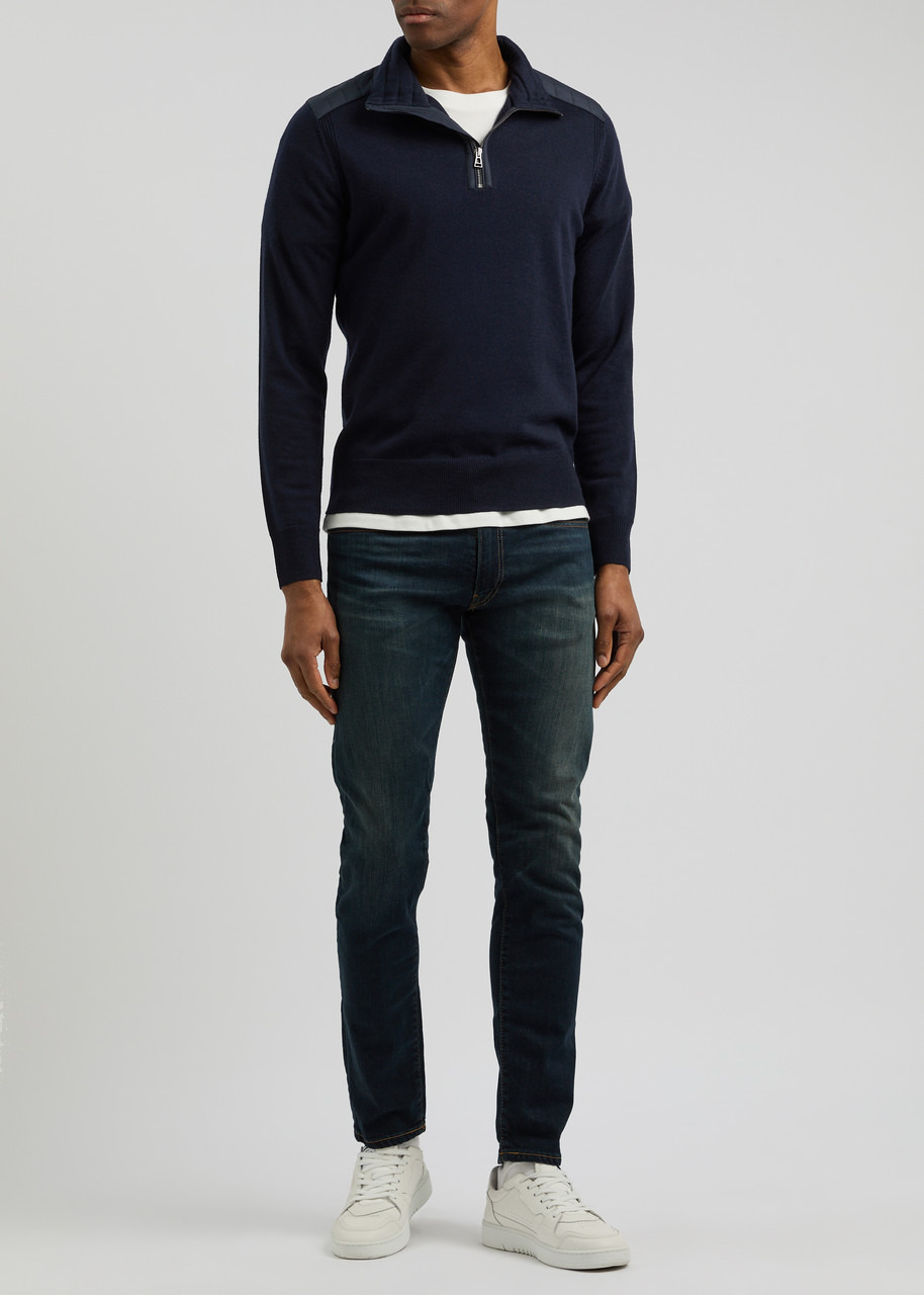 Belstaff Kilmington Half-zip Panelled Wool Jumper - 3