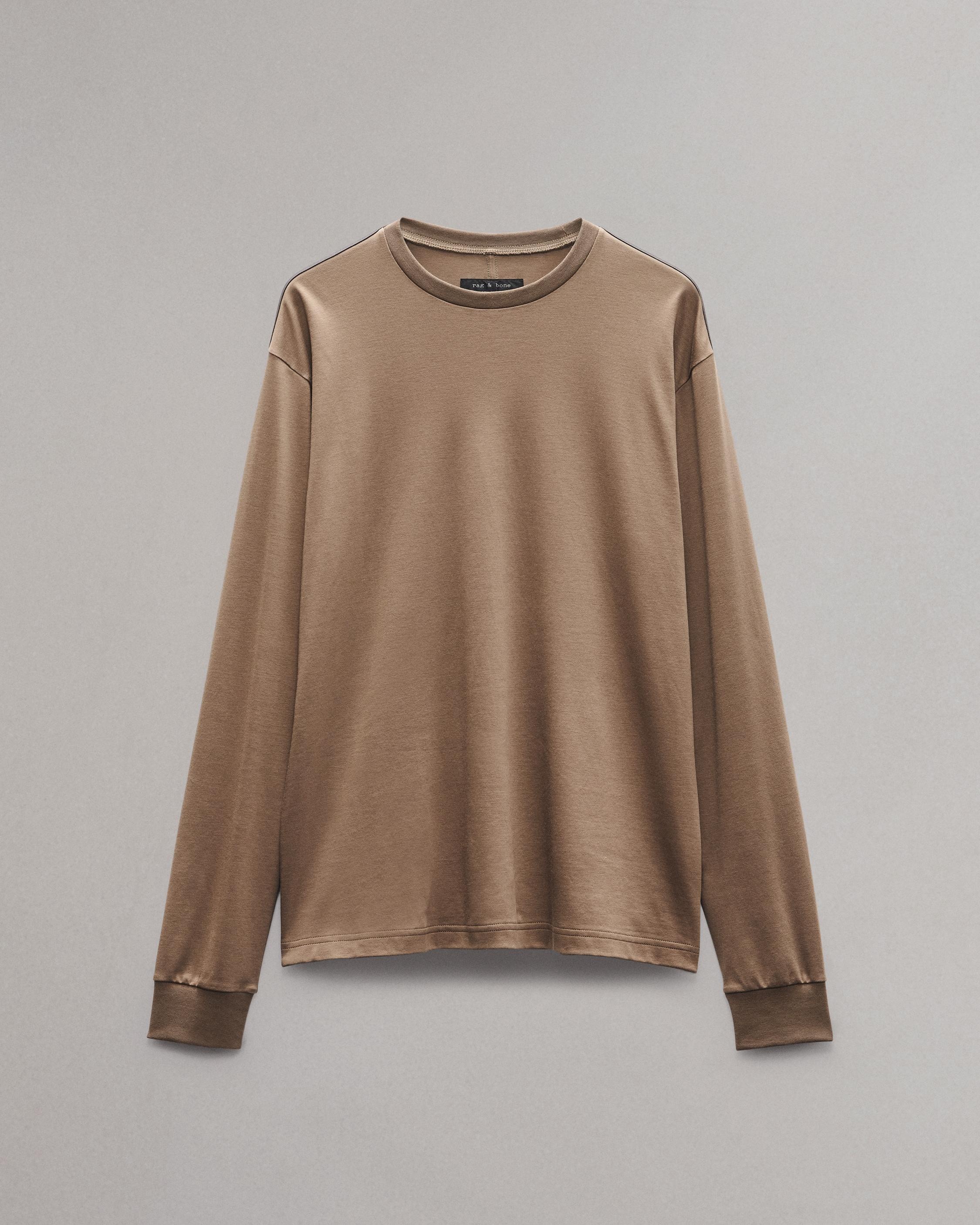 Relaxed Fit Contrast-Trim Cotton Tee - 2