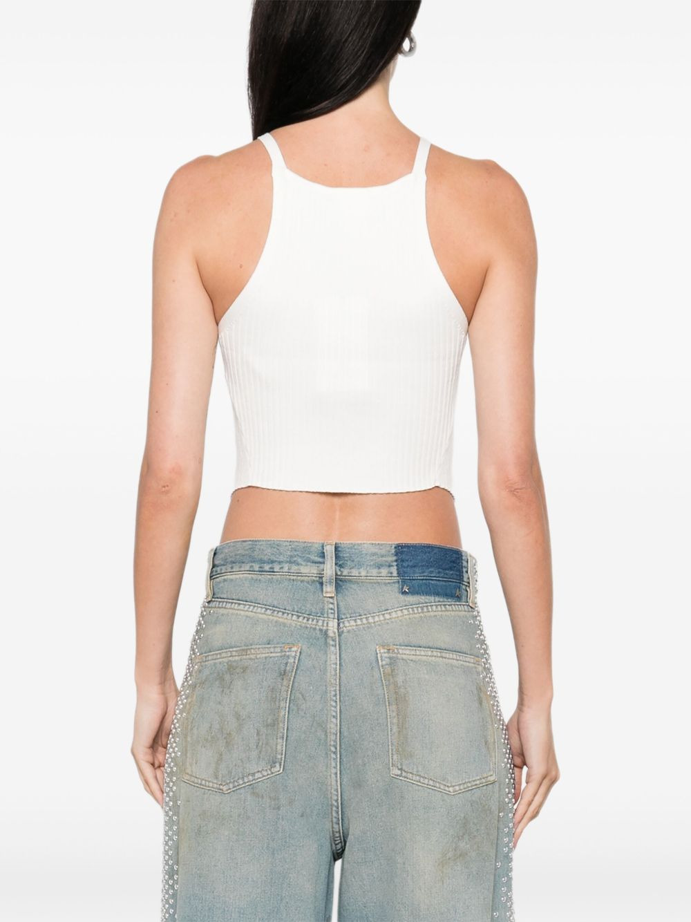 ribbed halter tank top - 4