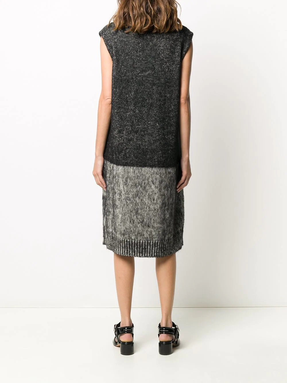 colour-block knitted dress - 4