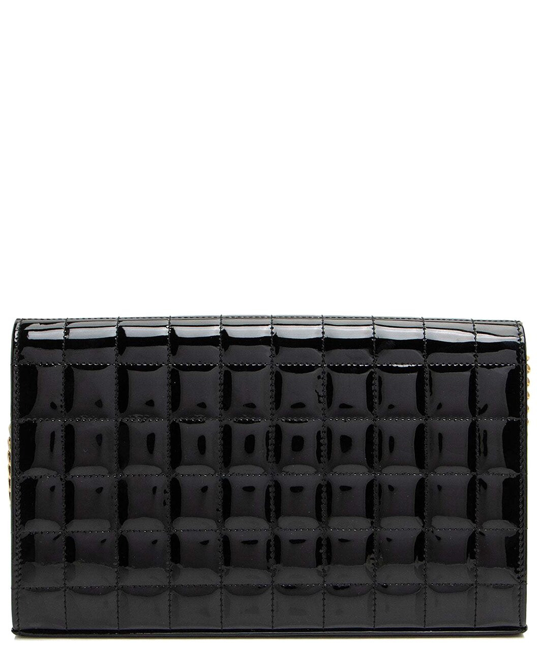 Saint Laurent Black Quilted Leather Monogram Cassandre Chain Wallet (Authentic Pre-Loved) - 2