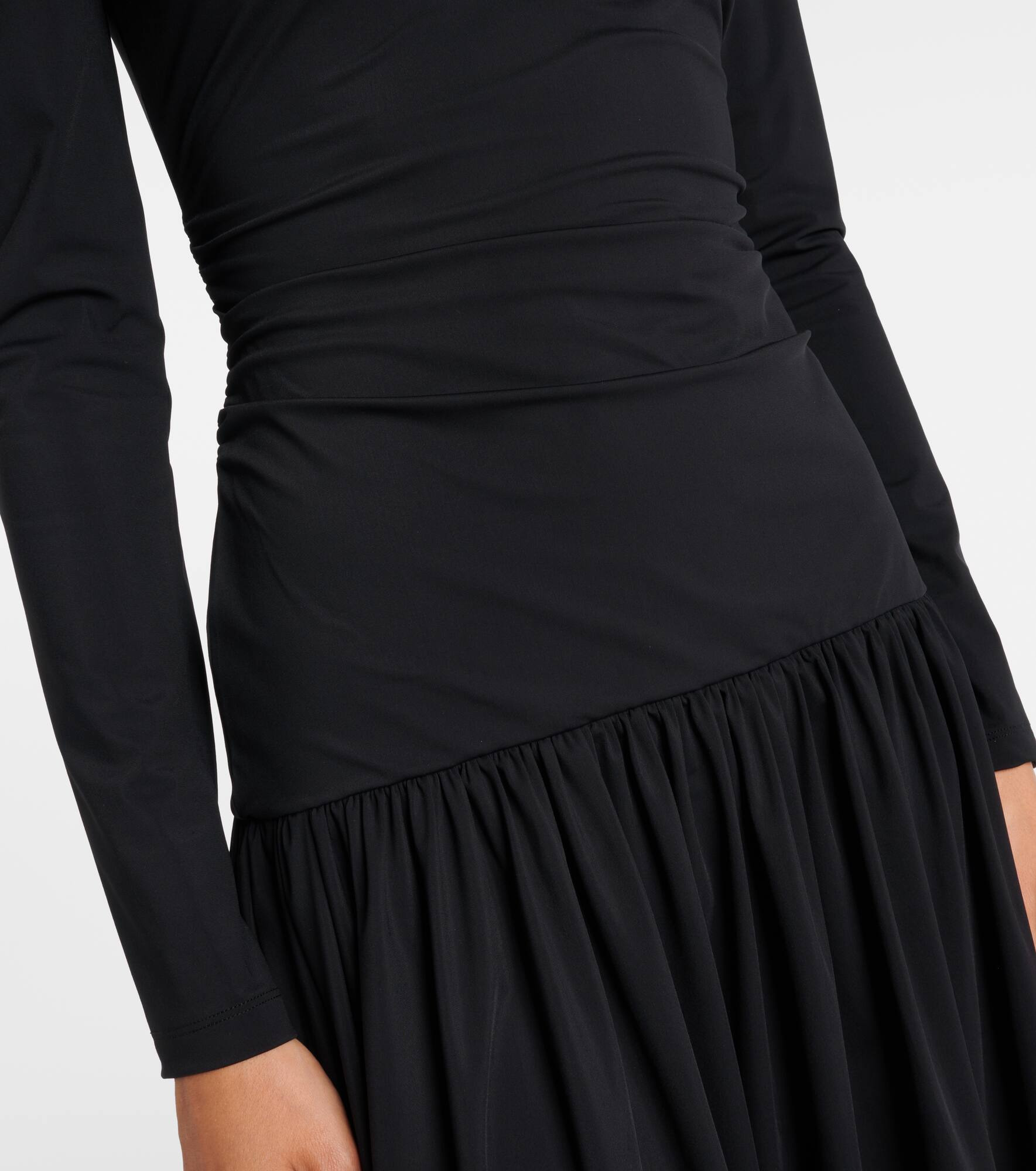 Draped jersey maxi dress - 5