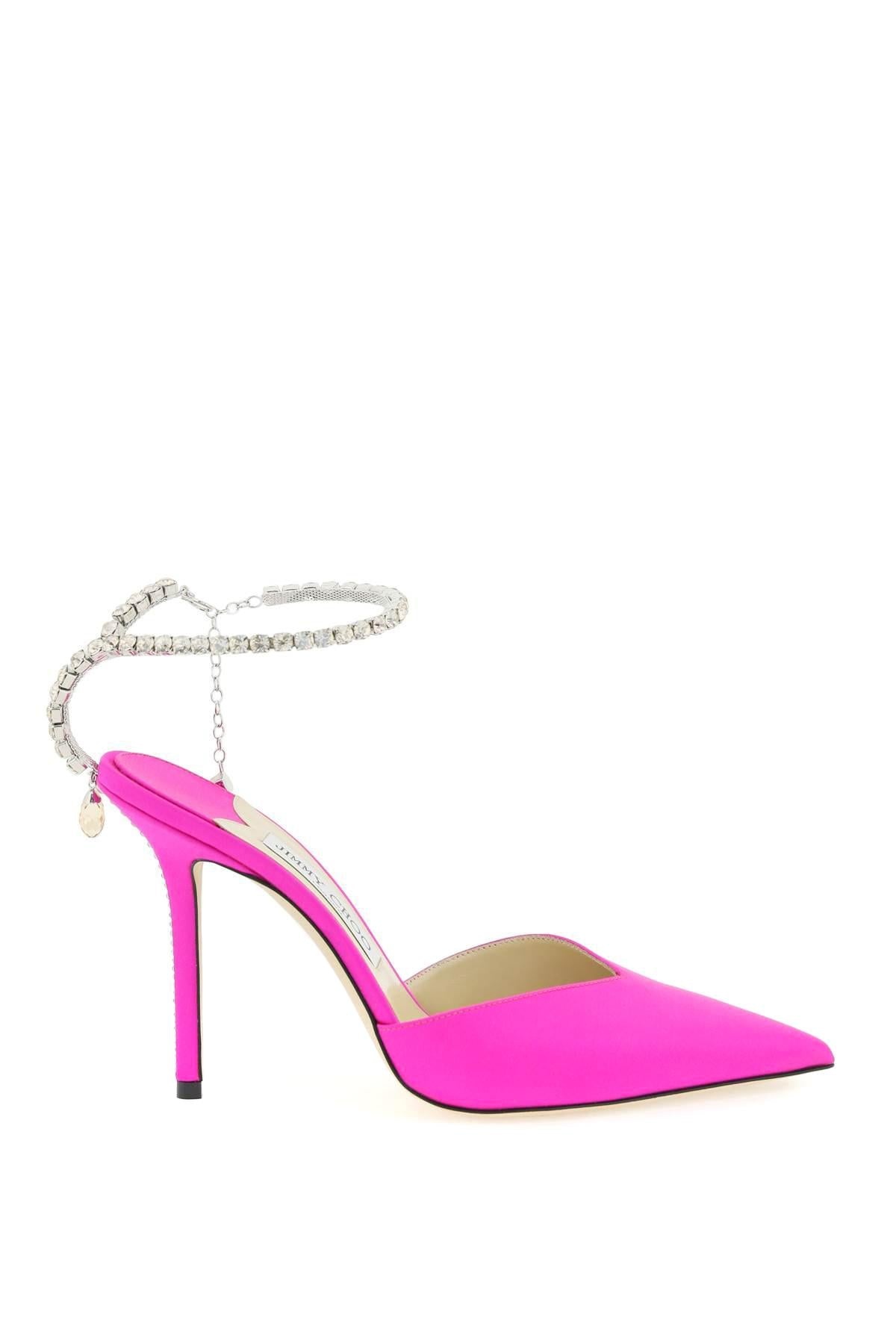 Jimmy Choo Saeda 100 Satin Pumps - 1