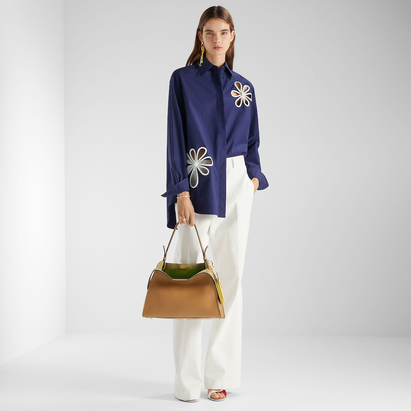 FENDI Shirt Dark blue poplin shirt outlook